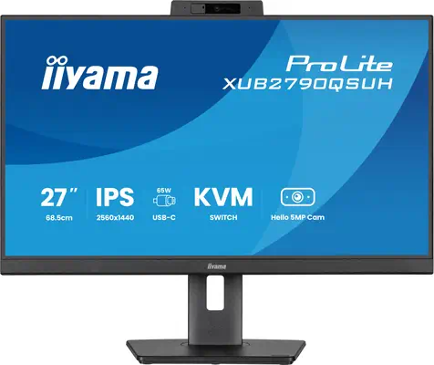 iiyama ProLite XUB2790QSUH-B2 écran plat de PC 68,6 cm (27") 2560 x 1440 pixels Wide Quad HD LED Noi - Ecran Ordinateur - visuel 2