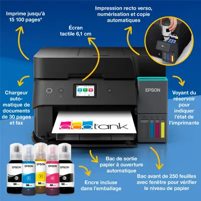 Epson EcoTank ET-4950 Jet d'encre A4 4800 x 1200 DPI 35 ppm Wifi - Multifonctions Jet d'encre - visuel 3