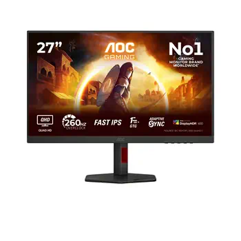 Comparaison AOC G4 Q27G4ZR écran plat de PC 68,6 cm (27") 2560 x 1440 pixels Quad HD LED Noir, Rouge