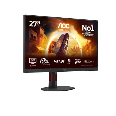 AOC G4 Q27G4ZR écran plat de PC 68,6 cm (27") 2560 x 1440 pixels Quad HD LED Noir, Rouge - Ecran Ordinateur - visuel 2