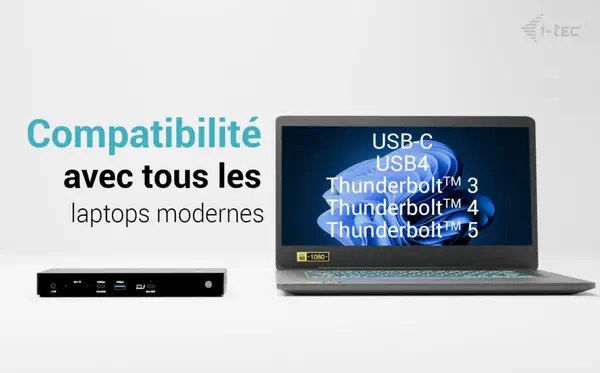 Thunderbolt4 Triple Display Docking Station + Power Delivery I-Tec - visuel 1 - hello RSE - Fonctions de gestion faciles