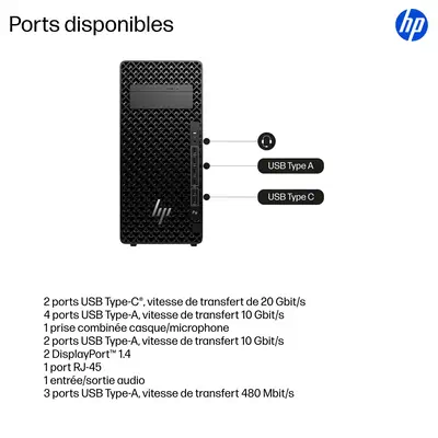 HP Z2 Tower G1i Intel Core Ultra 9 285 64 Go DDR5-SDRAM 1 To SSD Windows 11 Pro Station de travail A - Station de Travail - visuel 3