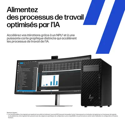 HP Z2 G1i Intel Core Ultra 7 265K 32 Go DDR5-SDRAM 1 To SSD NVIDIA RTX 2000 Ada Windows 11 Pro Tower - Unité Centrale - visuel 4