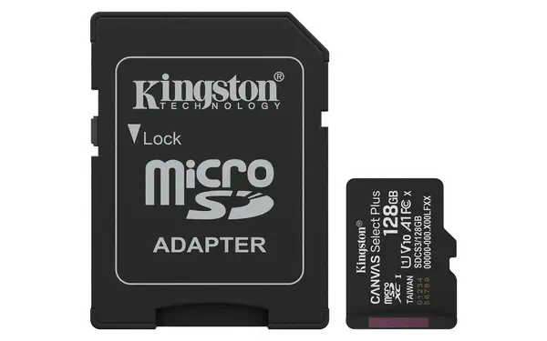 128GB microSDXC Canvas Select Plus Gen3 150MB/s A1 (Adaptateur SD inclus) - Kingston - Carte Mémoire - visuel 1