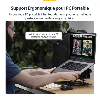 Support Rotatif pour PC Portable, Base Pivotante à 360&deg;, Support Rotatif pour Bureau, Hauteur et - StarTech - Accessoires Tablette - visuel 9