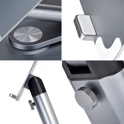 Support Télescopique pour PC Portable, Base Pivotante à 360&deg;, Support Rotatif pour Bureau, Haute - StarTech - Accessoires Tablette - visuel 4