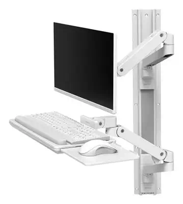 Ergotron LX Pro Series 45-696-290 support d'écran plat pour bureau 86,4 cm (34") Mur Blanc - Accessoire ENI, TBI et VPI - visuel 1