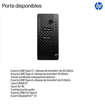 EliteDesk 8 Tower G1i AI Wolf Pro Security Edition - HP - Unité Centrale - visuel 4