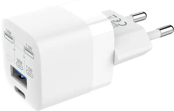 Vision TC-PUSBEU/30 chargeur d'appareils mobiles Ordinateur portable, Smartphone, Tablette Blanc Sec - Boitier d'alimentation - visuel 1