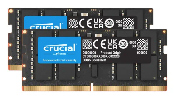 Crucial CT2K32G64C52CS5 module de mémoire 64 Go 2 x 32 Go DDR5 6400 MT/s - Mémoire - visuel 1