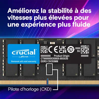 Crucial CT2K32G64C52CS5 module de mémoire 64 Go 2 x 32 Go DDR5 6400 MT/s - Mémoire - visuel 4