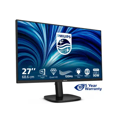 Philips 3000 series 27B2U3601/00 écran plat de PC 68,6 cm (27") 2560 x 1440 pixels Quad HD LCD Noir - Ecran Ordinateur - visuel 3