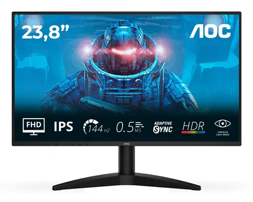 AOC 24B36X écran plat de PC 60,5 cm (23.8") 1920 x 1080 pixels Full HD LED Noir - Ecran Ordinateur - visuel 1