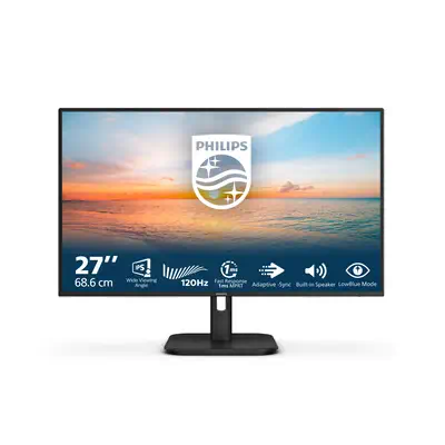 Philips 27E1N1200A/00 écran plat de PC 68,6 cm (27") 1920 x 1080 pixels Full HD LCD Noir - Ecran Ordinateur - visuel 1