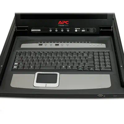 Console LCD pour rack 17" avec commutateur KVM analogique intégré 16 ports - APC - Switchs et Hubs - visuel 4