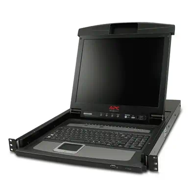 Console LCD pour rack 17" avec commutateur KVM analogique intégré 16 ports - APC - Switchs et Hubs - visuel 1