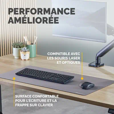 Fellowes Breyta sous-mains Tissu, Polyester, Caoutchouc Gris - Tapis - visuel 7