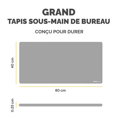 Fellowes Breyta sous-mains Tissu, Polyester, Caoutchouc Gris - Tapis - visuel 3