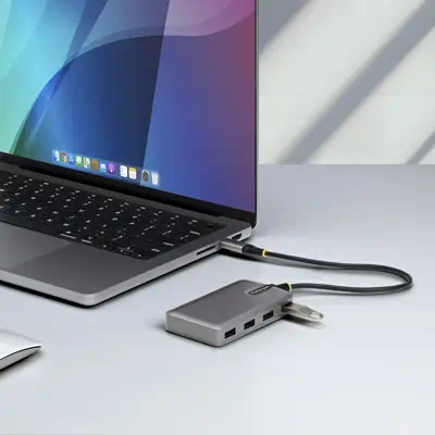 StarTech.com 5G4AC-USB-C-HUB hub & concentrateur USB 3.2 Gen 1 (3.1 Gen 1) Type-C 5000 Mbit/s Gris - Accessoire Stockage - visuel 3