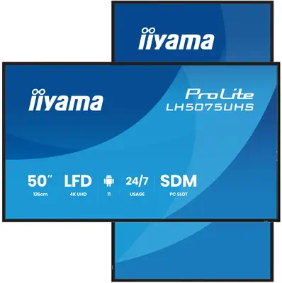 iiyama LH5075UHS-B2AG Écran d'affichage dynamique Écran plat de signalisation numérique 125,7 cm (49 - Ecran Ordinateur - visuel 1