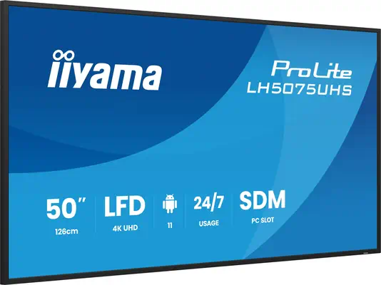iiyama LH5075UHS-B2AG Écran d'affichage dynamique Écran plat de signalisation numérique 125,7 cm (49 - Ecran Ordinateur - visuel 4
