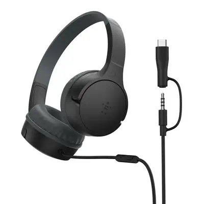 Belkin SoundForm Mini Casque Avec fil Arceau Appels/Musique USB Type-C Noir - Casque Micro - visuel 1