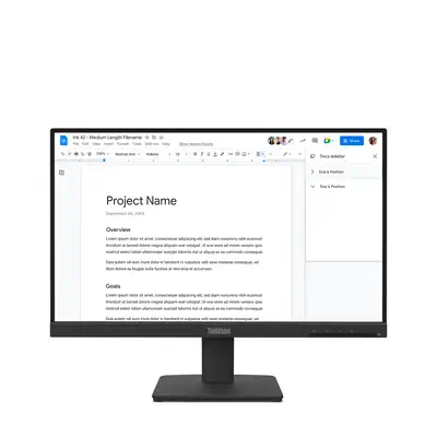 Lenovo ThinkVision S22-4e LED display 54,6 cm (21.5") 1920 x 1080 pixels Full HD Noir - Ecran Ordinateur - visuel 1