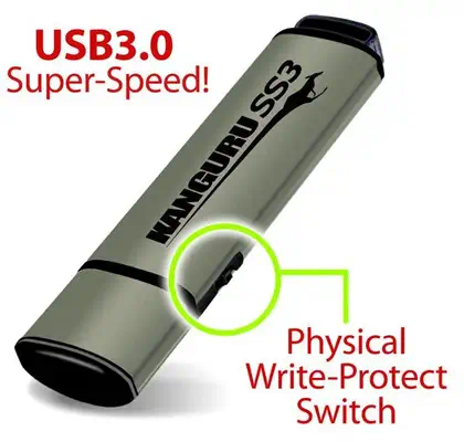 iStorage Kanguru 32GB SS3 USB3.0 lecteur USB flash 32 Go USB Type-A 3.2 Gen 1 (3.1 Gen 1) Aluminium - Clé USB - visuel 2