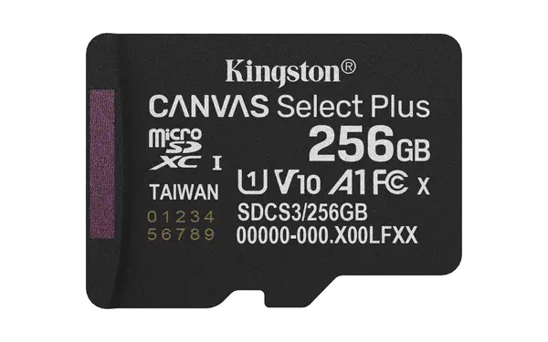 256GB micSDXC Canvas Select Plus Gen3 150R A1 (Adaptateur SD non inclus) - Kingston - Carte Mémoire - visuel 1