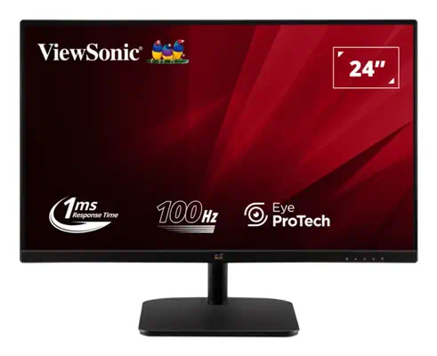 Viewsonic VA2432-H-2 écran plat de PC 61 cm (24") 1920 x 1080 pixels Full HD LED Noir - Ecran Ordinateur - visuel 1