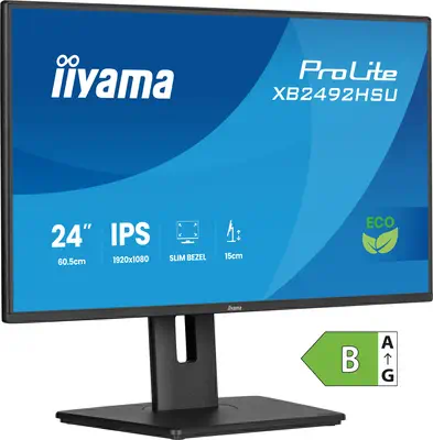 iiyama ProLite XB2492HSU-B1 écran plat de PC 61 cm (24") 1920 x 1080 pixels Full HD LED Noir - Ecran Ordinateur - visuel 1