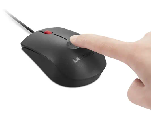 Lenovo 4Y51S24029 souris Bureau Ambidextre USB Type-A Optique Lenovo - visuel 1 - hello RSE - Câble long pour plus de flexibilité