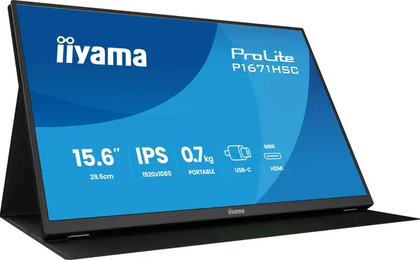iiyama ProLite P1671HSC-B1 écran plat de PC 39,6 cm (15.6") 1920 x 1080 pixels Full HD LED Noir - Ecran Ordinateur - visuel 4