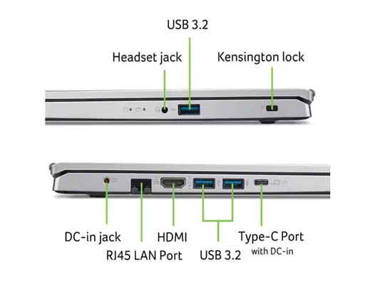 Acer Aspire Go 15 AG15-42P-R2Q7 AMD Ryzen™ 5 7430U Ordinateur portable 39,6 cm (15.6") Full HD 8 Go  - PC Portable - visuel 10