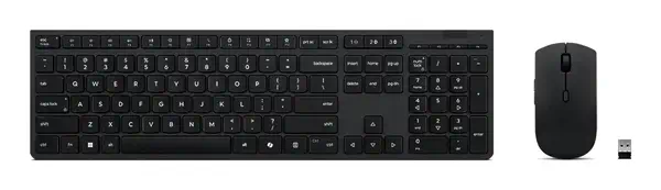 Lenovo 4X31R64325 clavier Souris incluse Bureau RF sans fil + Bluetooth Français Noir - Pack Clavier, souris - visuel 1