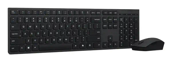 Lenovo 4X31R64325 clavier Souris incluse Bureau RF sans fil + Bluetooth Français Noir - Pack Clavier, souris - visuel 2
