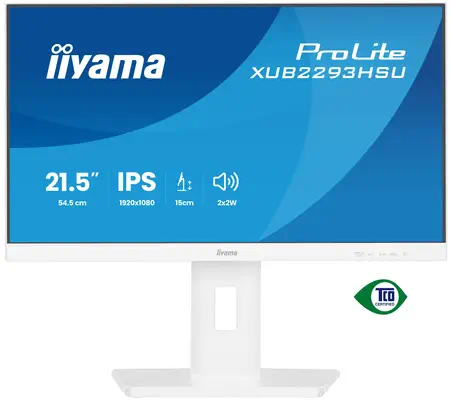 iiyama ProLite XUB2293HSU-W7 écran plat de PC 54,6 cm (21.5") 1920 x 1080 pixels Full HD LED Blanc - Ecran Ordinateur - visuel 2