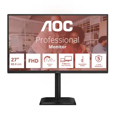 AOC 27E4CV écran plat de PC 68,6 cm (27") 1920 x 1080 pixels Full HD LED Noir - Ecran Ordinateur - visuel 2