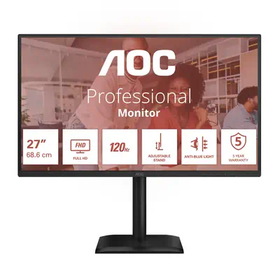 AOC 27E4CV écran plat de PC 68,6 cm (27") 1920 x 1080 pixels Full HD LED Noir - Ecran Ordinateur - visuel 1