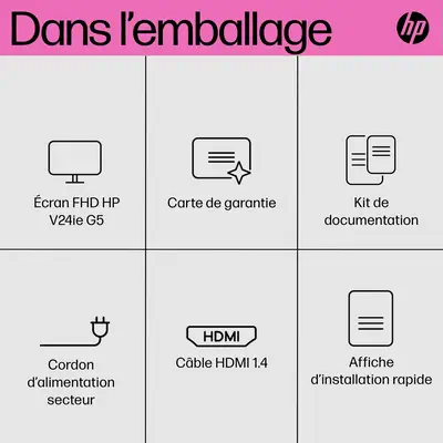 Écran FHD V24ie G5 HP HP - visuel 1 - hello RSE - Une conception éco-responsable