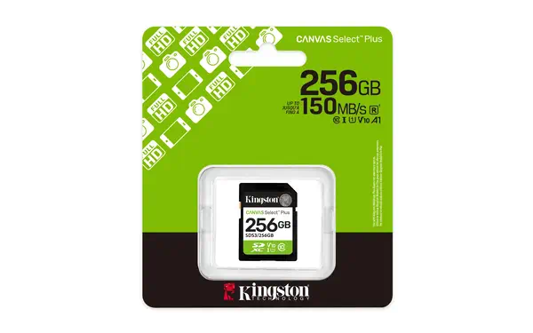 256 Go SDXC Canvas Select Plus Gen3 150 Mo/s C10 UHS-I U1 V10 - Kingston - Carte Mémoire - visuel 3