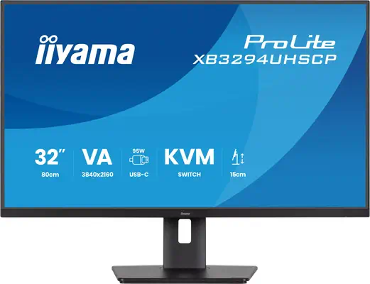 iiyama ProLite XB3294UHSCP-B1 écran plat de PC 80 cm (31.5") 3840 x 2160 pixels 4K Ultra HD Noir - Ecran Ordinateur - visuel 1