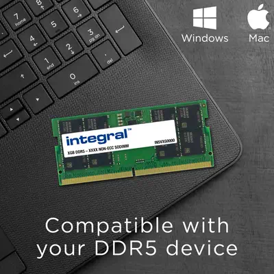Integral IN5V32GNJRDX module de mémoire 32 Go 1 x 32 Go DDR5 262-pin SO-DIMM - Mémoire - visuel 6