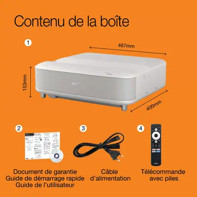 Epson EH-LS670W Projecteur à focale standard 3LCD UHD 4K (3840x2160) Blanc - Vidéoprojecteur Professionnel - visuel 3