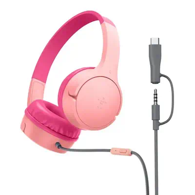 Belkin SoundForm Mini Casque Avec fil Arceau Appels/Musique USB Type-C Rose - Casque Micro - visuel 1