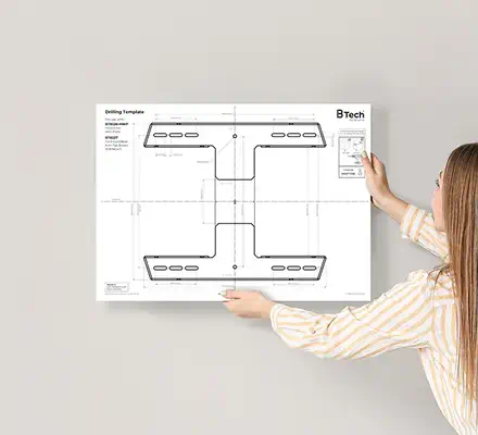 B-Tech BT8229 165,1 cm (65") Noir - Support Fixe & Mobile - visuel 3