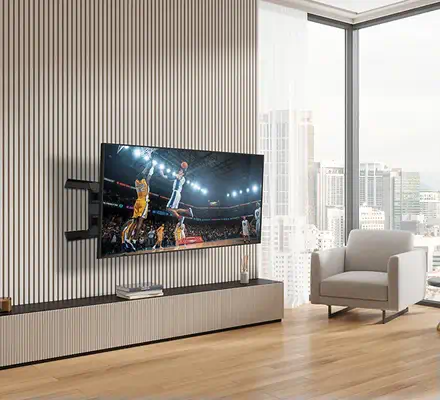 B-Tech BT8229 165,1 cm (65") Noir - Support Fixe & Mobile - visuel 6