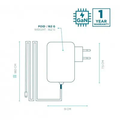 Mobilis 020015 adaptateur de puissance & onduleur Intérieure 65 W Noir - Batterie - visuel 3