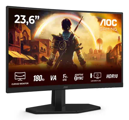 AOC G4 C24G42E écran plat de PC 59,9 cm (23.6") 1920 x 1080 pixels Full HD LED Noir, Rouge - Ecran Ordinateur - visuel 2