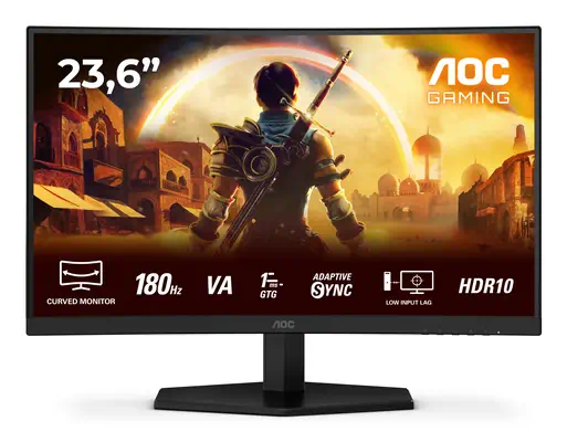 AOC G4 C24G42E écran plat de PC 59,9 cm (23.6") 1920 x 1080 pixels Full HD LED Noir, Rouge - Ecran Ordinateur - visuel 1